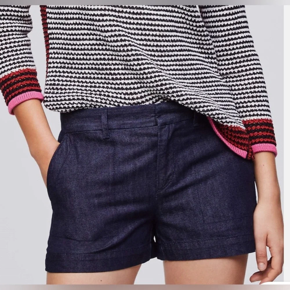 LOFT Dark Denim Casual Shorts